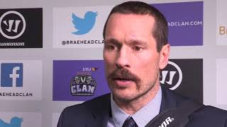 Braehead Clan Post Game Interview  John Tripp [upl. by Suired]