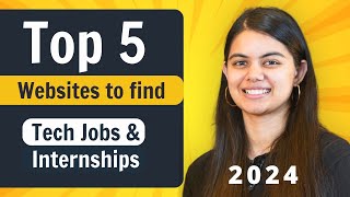 5 Best Websites to find Jobs and Internships in 2024  Software Engineering [upl. by Genisia898]