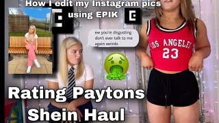 How I edit my Instagram with EPIK  Paytons holiday haul  Rating Paytons haul [upl. by Renwick]