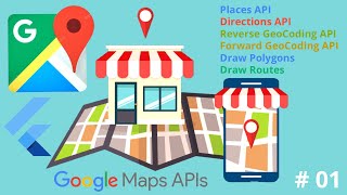 Google Map Api Flutter Tutorial  Directions API  Places API  GeoCoding API  Markers  Polylines [upl. by Hal]