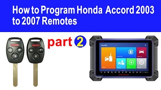 How To program 2003 To 2007 Honda Accord Transponder Remote Chip Key [upl. by Ilan]