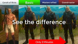 Every WItcher Gear Upgrades in 3 Minutes  Timelapse  Grandmaster Witcher Set  The Witcher 3 [upl. by Solomon666]