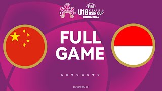 China v Indonesia  Full Basketball Game  FIBA U18 Womens Asia Cup 2024  Divison A  Group Phase [upl. by Perice]