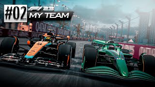 F1 23  MY TEAM  GP DA ARÁBIA SAUDITA 50  A NOVA JEDDAH NOS DEU SORTE  EP 002 [upl. by Arney]