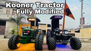 Fully Modified tractor  kooner black arjun 605  high end sound tractor  kooner John Deere tractor [upl. by Sophia]