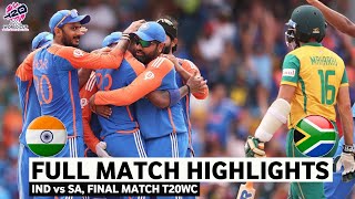 India vs South Africa ICC T20 World Cup 2024 Final Match Highlights  IND Vs SA Highlights [upl. by Zela]