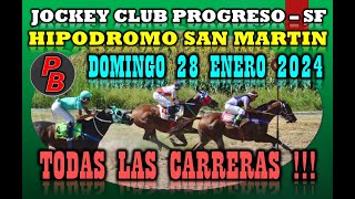 CARRERAS HIPODROMO SAN MARTIN de PROGRESO  SANTA FE 28012024 [upl. by Felicle455]