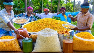 BHEL PURI  Delicious Bhel Puri with Two Chutneys  Indian Street Food Recipe Cooking in Village [upl. by Gorlicki620]