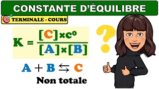 Equilibre dynamique  Constante déquilibre K  activité  CHIMIE  TERMINALE [upl. by Warfeld]