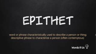 How to Pronounce EPITHET in American English [upl. by Gloriana]