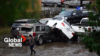 San Diego declares emergency as flash floods submerge city [upl. by Narol]