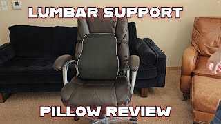 Memory Foam Lumbar Support Pillow Overview [upl. by Denzil137]