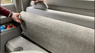 How to fold down the back seat on a Chevrolet truck [upl. by Lon217]