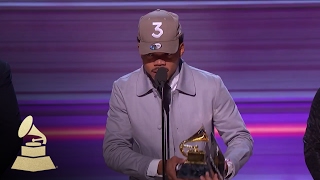 Chance The Rapper Wins Best Rap Album  Acceptance Speech  59th GRAMMYs [upl. by Ynneb]