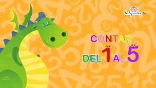 Los números del 1 al 5  Aprende a contar  Matemáticas para niños con Mon el dragón [upl. by Borrell413]