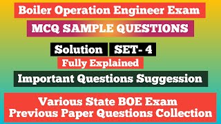 BOE Exam  Sample MCQ Important Question  Various States Previous Year Solved  Practice Set  4 [upl. by Emelita]