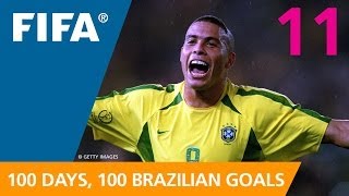 100 Great Brazilian Goals 11 Ronaldo KoreaJapan 2002 [upl. by Ettenawtna937]