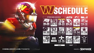 Games to Watch for the Commanders for the 2024 NFL Season Best opponents on the Schedule [upl. by Joris]