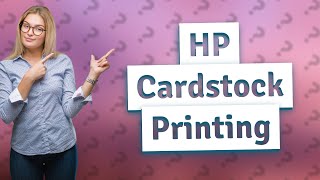 How do I get my HP printer to print on cardstock [upl. by Anitreb]