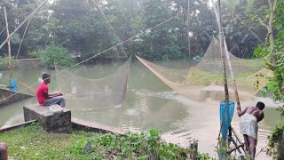 Wow amazing Fishing Net 🐟 Dakhun ki bhabe mas dore gramer manush [upl. by Odel]