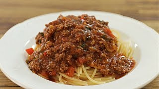 Spaghetti with Meat Sauce Recipe [upl. by Siddon273]