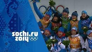 Biathlon  Womens 4x6km Relay  Ukraine Win Gold  Sochi 2014 Winter Olympics [upl. by Naima]