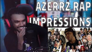 HES BACK Azerrz Hit Rap Songs in Voice Impressions 3 REACTION [upl. by Irej]