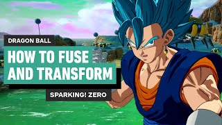 Dragon Ball Sparking Zero  How to Transform and Fuse [upl. by Ailimaj548]