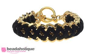 How to Make a Cross Style Chain Woven Bracelet [upl. by Coonan212]