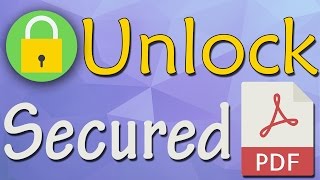 How To Unlock Secured PDF [upl. by Nylle]