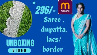 meesho lace border unboxingmeesho product reviewsaree lace bordersbeautiful lace design [upl. by Xuaeb165]