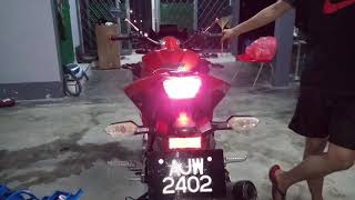 Kawasaki Z250 Strobing Brake Light diy [upl. by Adnylg917]