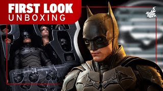 Hot Toys The Batman and Bat Signal Figure Set Unboxing  First Look [upl. by Yekram110]