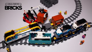 Lego City 60336 Freight Train Speed Build [upl. by Yevre]