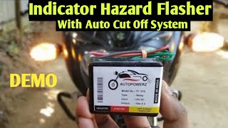 Indicator hazard flasher with auto cut off system  Demo [upl. by Yssenhguahs]