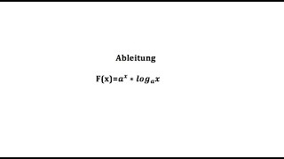 Ableitung mit Logarithmus zur Basis a [upl. by Nwahsd]