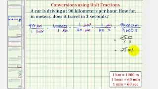 Ex Find the Number of Meters Traveled in 3 seconds Given Kilometers Per Hour [upl. by Gurl939]