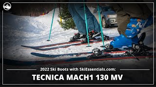 2022 Tecnica Mach1 130 MV Ski Boots with SkiEssentialscom [upl. by Annagroeg]