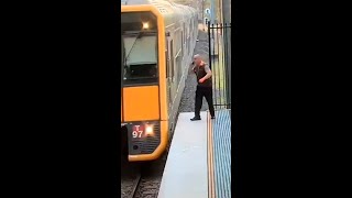 Quickthinking worker springs into action when two roos stall trains [upl. by Eleni]