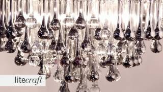 Teardrop Crystal Flush Ceiling Light  Chrome  Litecraft  Lighting Your Home [upl. by Llerdnam180]