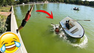 RETOS de PARKOUR en las BARCAS del RETIRO MADRID🏃 PARTE 2 [upl. by Ulphi]