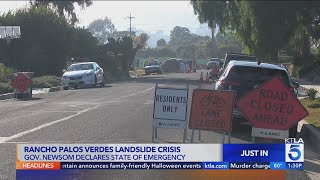 Gov Newsom proclaims state of emergency in Rancho Palos Verdes [upl. by Maisie777]