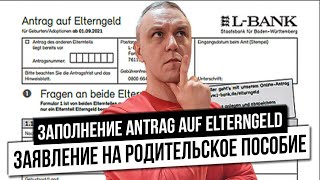 👶 Заполнение Antrag auf Elterngeld — заявление на родительское пособие [upl. by Aguayo]