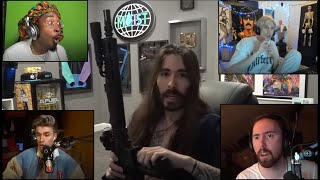 Streamers React To Moistcr1tikal Pulling Out Guns [upl. by Pen733]