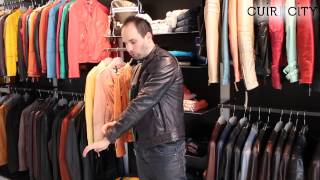 Blouson Cuir Homme Souple Et Leger Redskins Nicholson Sunshine Black [upl. by Gies]