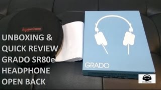 UNBOXING AND QUICK REVIEW GRADO SR80e HEADPHONE OPEN BACK INDONESIA [upl. by Gnes]