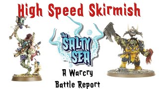 High Speed Skirmish  Nurgle Demons vs Ironjawz Warcry Battle Report [upl. by Thormora]