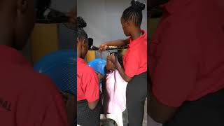 Our cosmetology class students practicing plaiting hair hairstyles [upl. by Akema424]