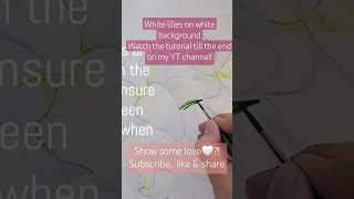 White on white Stepwise tutorial on channel Subscribe watercolor watercolortutorial schmincke [upl. by Zosi]