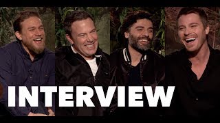 TRIPLE FRONTIER Fun Cast Interviews Ben Affleck Oscar Isaac Charlie Hunnam Garrett Hedlund [upl. by Werd]